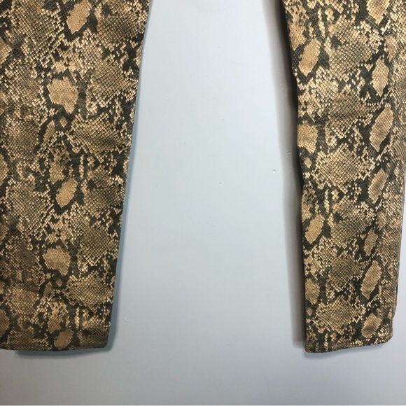 Frame Le High Skinny Crop Coated Python Jeans, size 25 - Picture 7 of 13